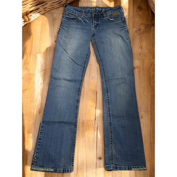 Cowgirl Tuff Gypsy Bootcut Stretch Denim Size 27‎ / 33 inseam - Picture 1 of 12